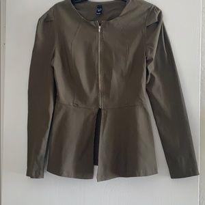Olive green blazer jacket